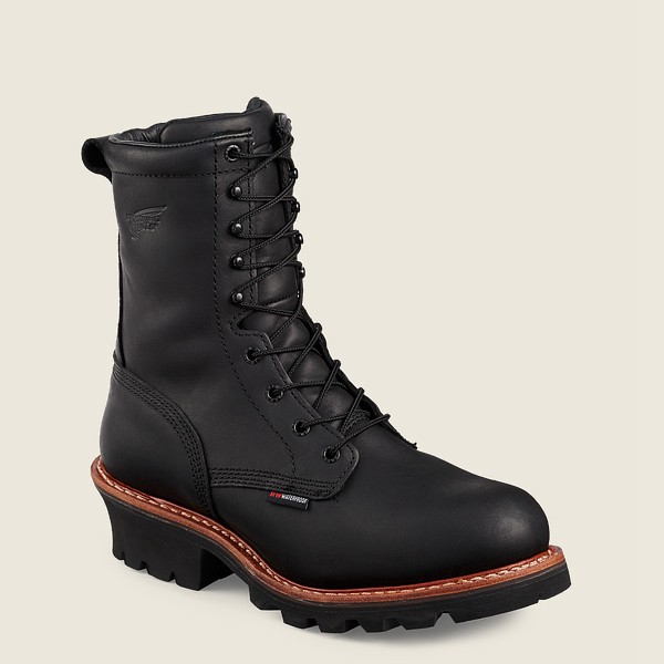 Botas de Seguridad Red Wing Hombre Negros - Loggermax - 9-Inch Insulated Waterproof Toe - 528-EJUABK